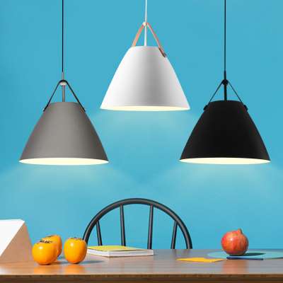 decorations home grey pendent lights modern simple leatherwear big hanging light