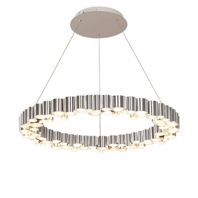 2018 new Design Acrylic lampshade Inlaid with crystal sand Chrome color led pendant lamp with CE Rhos from Zhongshan